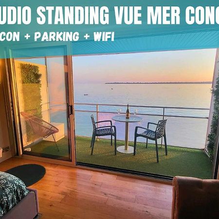 - L'Iroizh - Concarneau - Vue Mer Panoramique - Studio Standing Plage Des Sables Blancs - Parking - Panoramic Sea View - Near Thalassotherapy - Wifi - Bagian luar foto